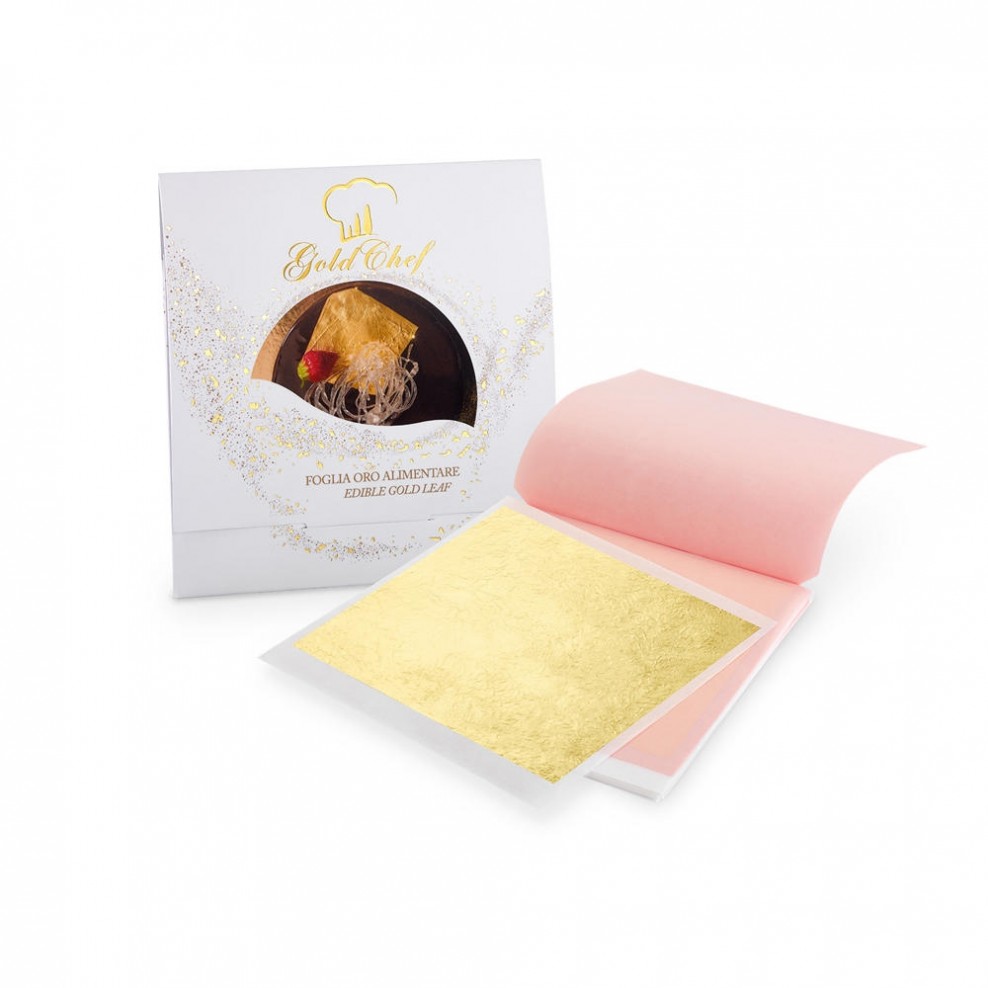 SERLIUM FEUILLE D'OR Alimentaire Patisserie, 2 Pcs Feuille D'Or