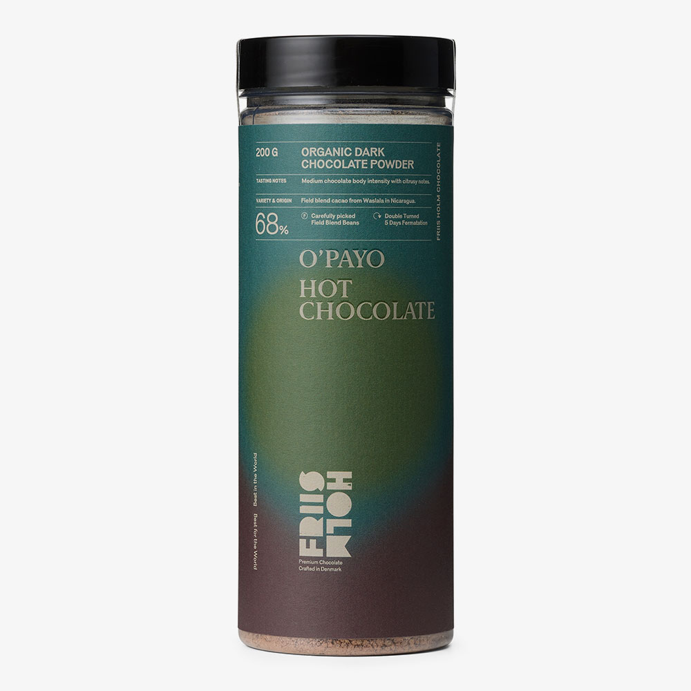 Chocolat chaud | Friis-Holm, Danemark / O’Payo, chocolat noir biologique à boire (200 g/pièce)